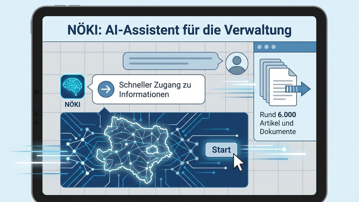 NÖKI AI-Assistent für die Verwaltung mit Österreichkarte und 6.000 Dokumenten