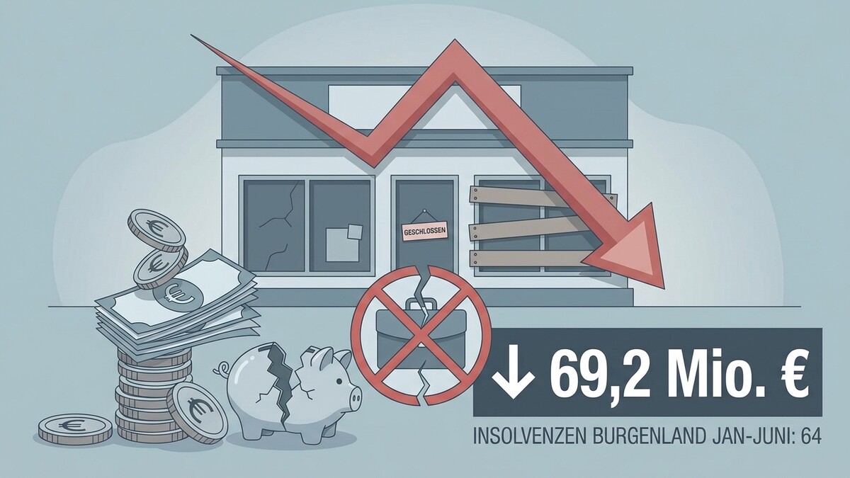 Insolvenzen Burgenland: 69,2 Mio. Euro, kaputtes Sparschwein und geschlossenes Geschäft