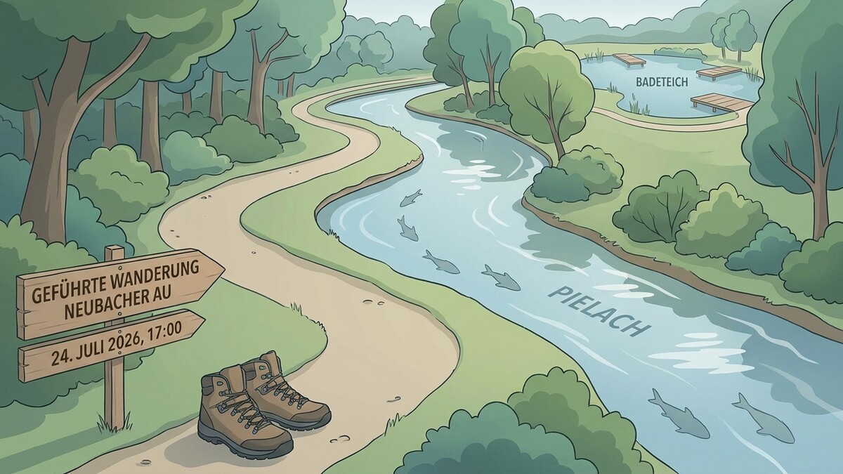 Geführte Wanderung Neubacher Au, Pielach, Badeteich, Wanderschuhe