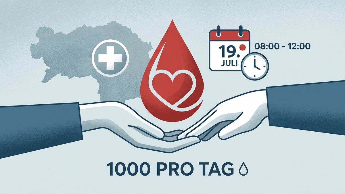 Blutspende 19. Juli 08-12 Uhr 1000 pro Tag in Österreich