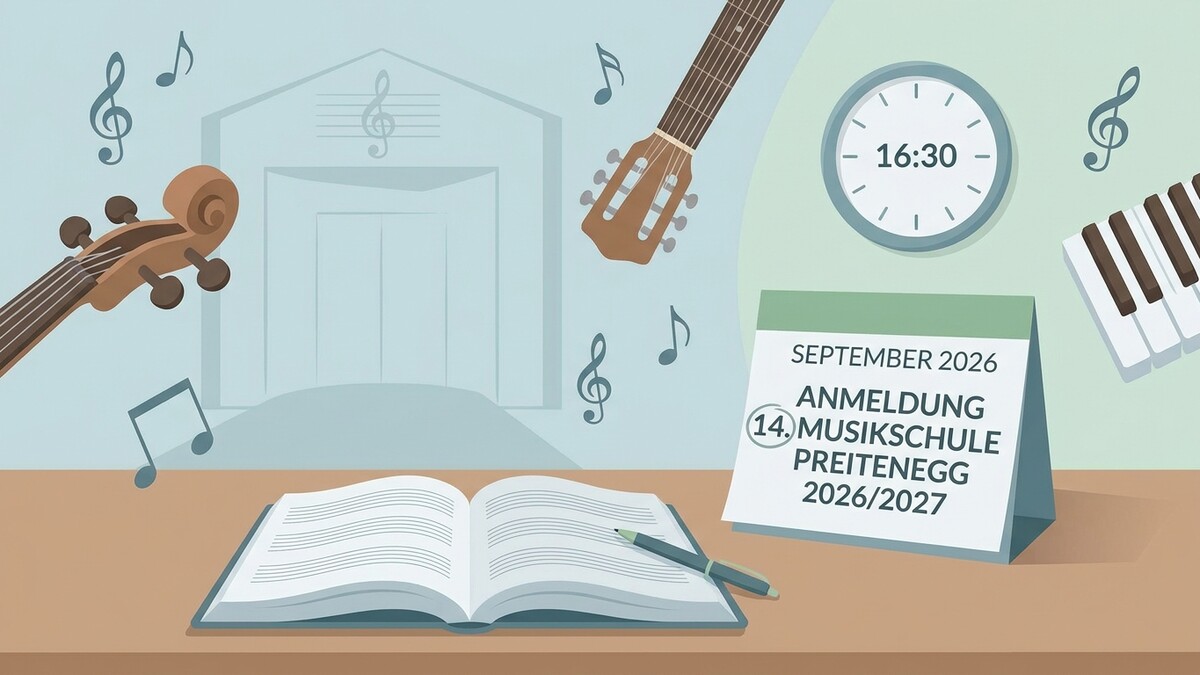 Musikschule Preitenegg: Anmeldung 14. September 2026 für 2026/2027