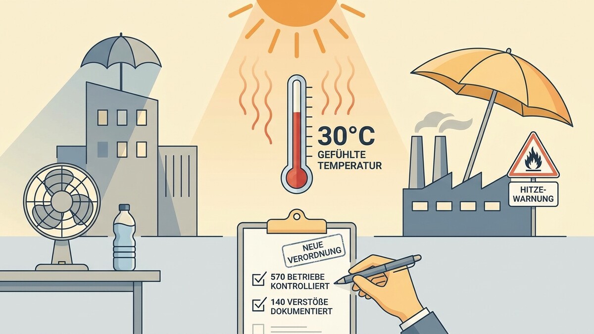 Hitze-Warnung: 30°C gefühlte Temperatur, Kontrollen und Verordnungen im Betrieb