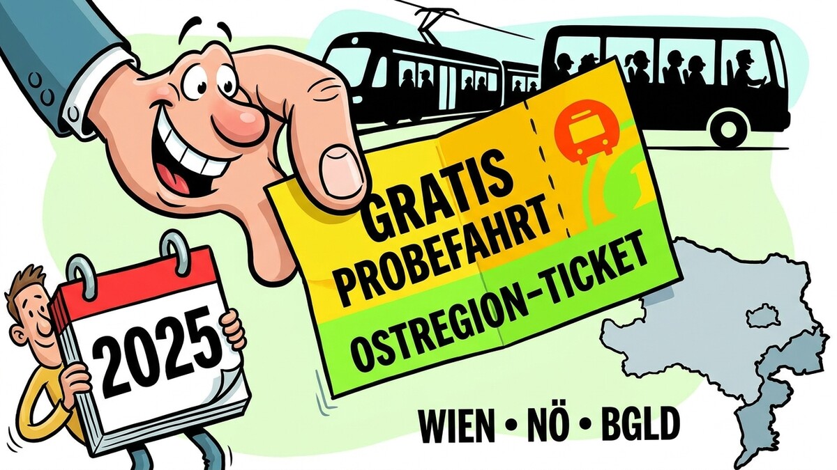 Gratis Probefahrt Ostregion-Ticket 2025 mit Zug und Bus in Wien, NÖ, Bgld