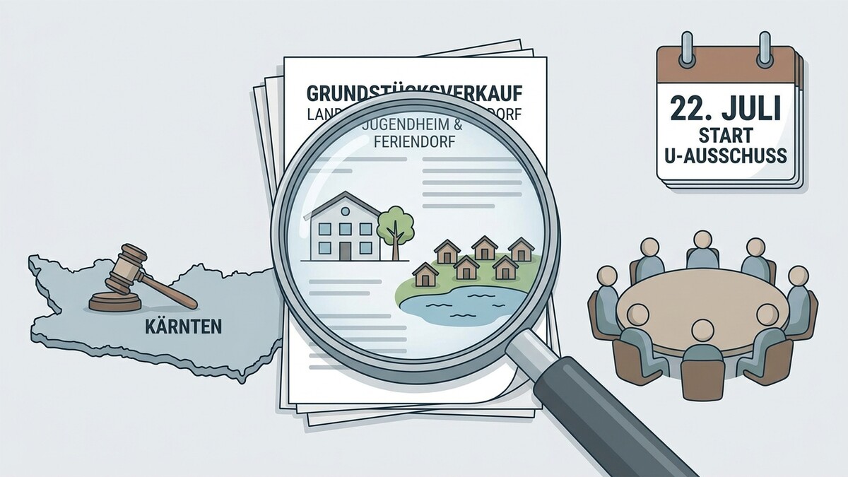 Grundstücksverkauf Kärnten unter Lupe, Kalenderblatt 22. Juli, U-Ausschuss, Verhandlungstisch