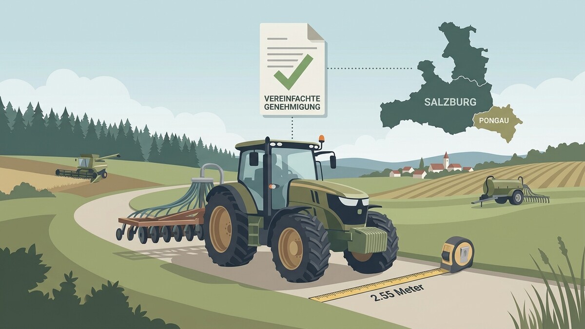 Traktor mit Sämaschine in Salzburg Pongau, vereinfachte Genehmigung, 2.55 Meter