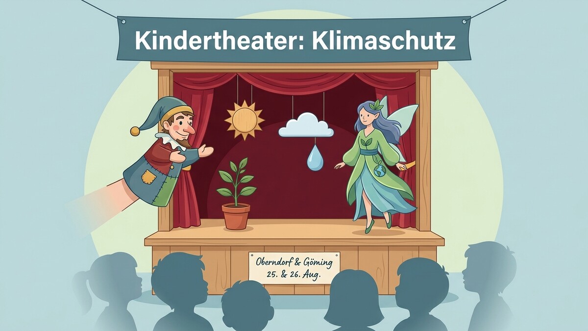 Kindertheater Klimaschutz in Oberndorf & Göming mit Figuren und Kindern