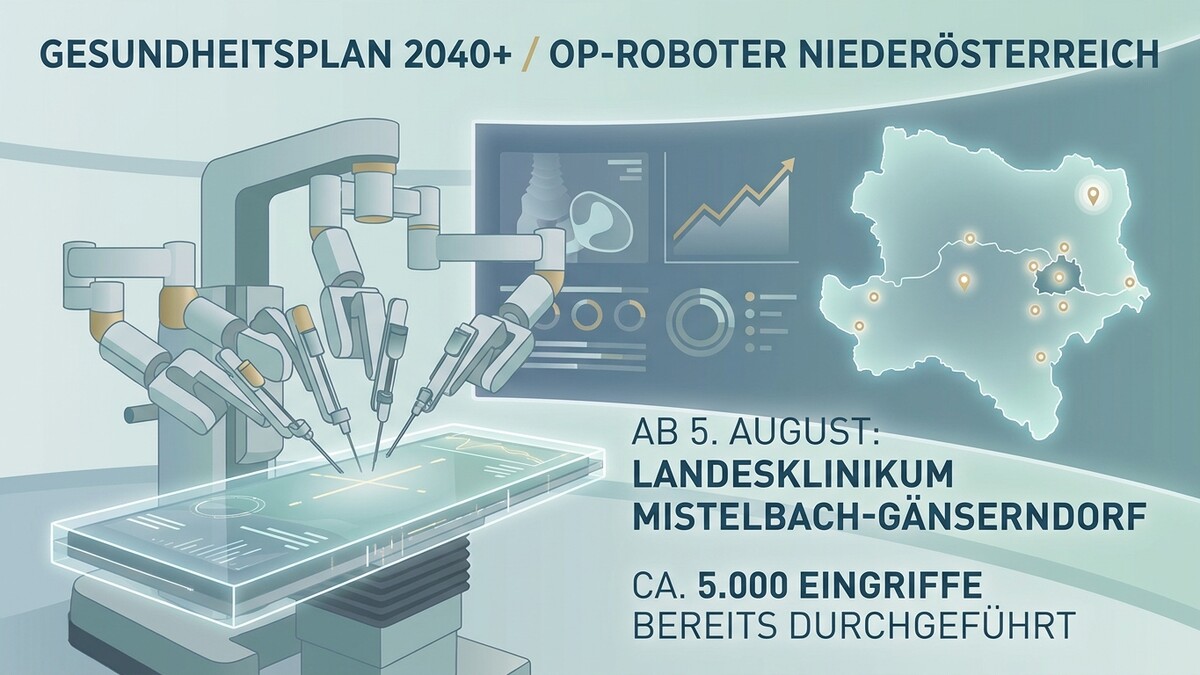 OP-Roboter Niederösterreich: Gesundheitsplan 2040+ mit Landesklinikum Mistelbach-Gänserndorf