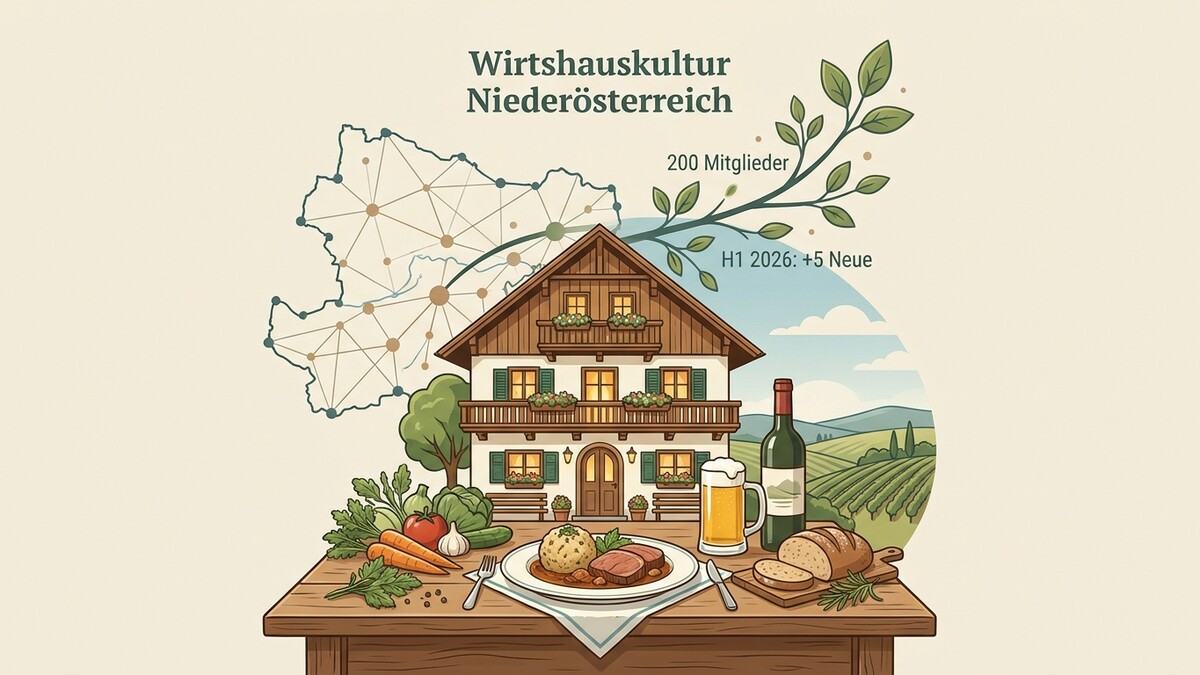 Wirtshauskultur Niederösterreich: Haus, Essen, Wein und Karte von NÖ mit 200 Mitgliedern.
