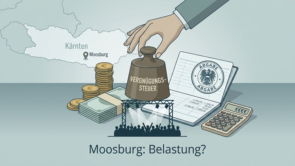 Moosburg: Vergnügungssteuer als Belastung mit Geld und Belegen in Kärnten