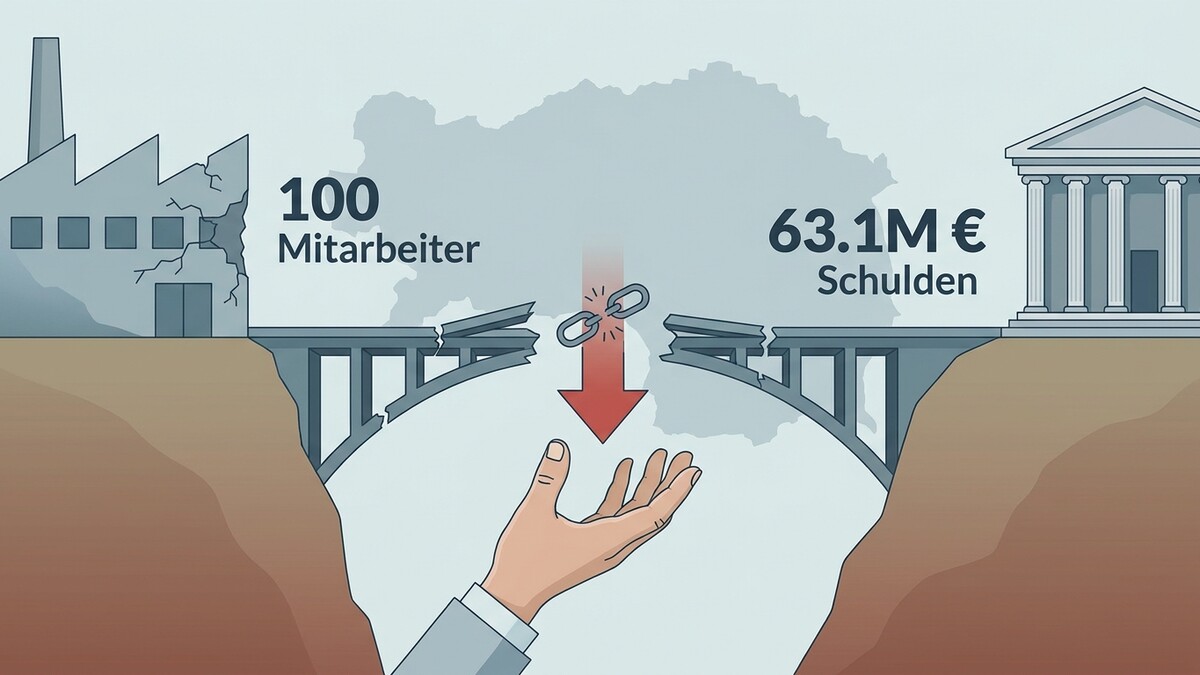 Schulden: 63,1 Mio. € und 100 Mitarbeiter sind durch eine zerbrochene Brücke getrennt.