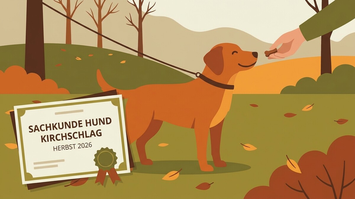 Hund erhält Leckerli in Kirchschlag, Sachkunde Hund Herbst 2026