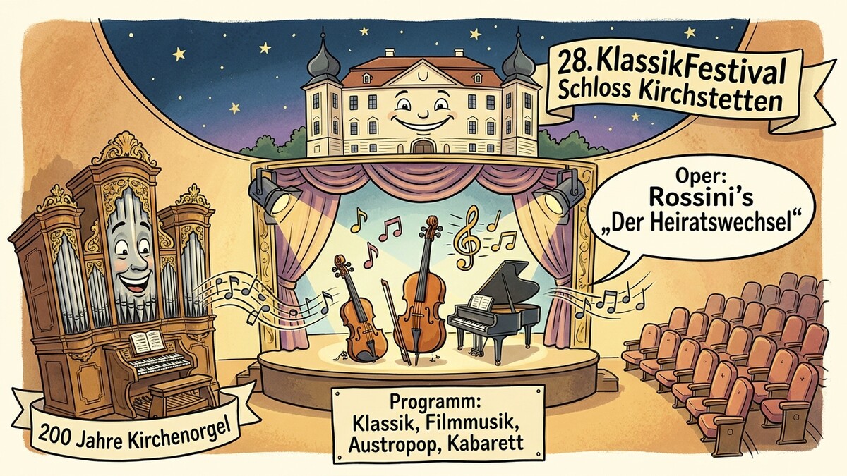 28. KlassikFestival Schloss Kirchstetten mit Oper, Klavier, Violinen und Orgel