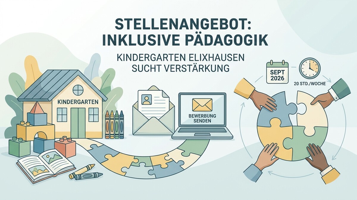 Stellenangebot inklusive Pädagogik: Kindergarten Elixhausen sucht Verstärkung mit 20 Std./Woche
