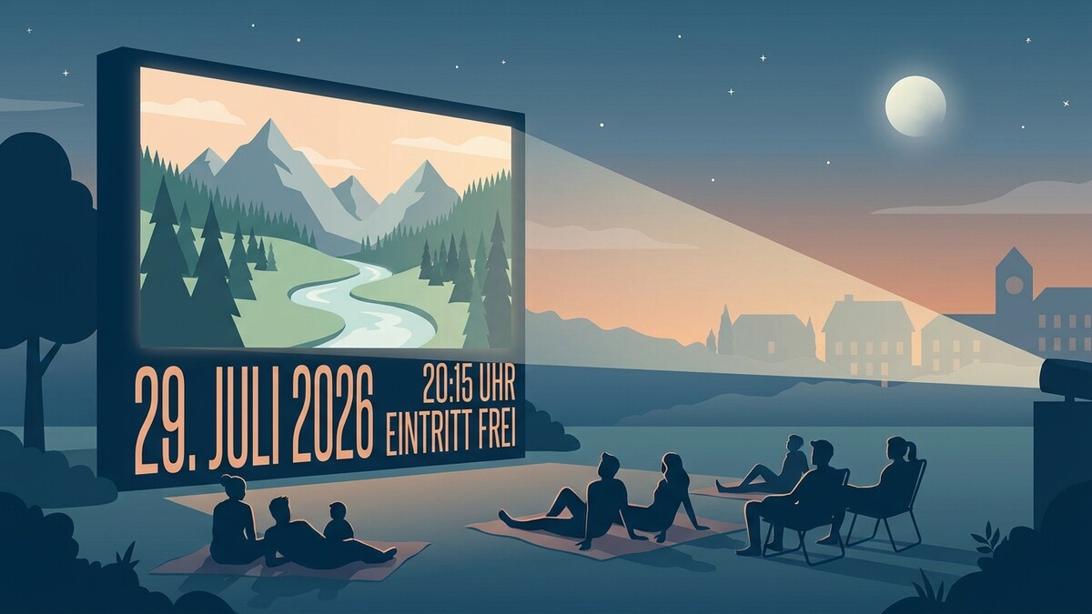 Open-Air-Kino am 29. Juli 2026 in Österreich mit Berglandschaft und Menschen