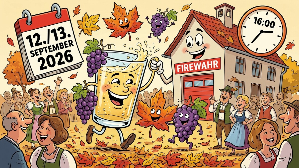 Herbstfest 12./13. September 2026 bei der Feuerwehr mit Wein und Trauben