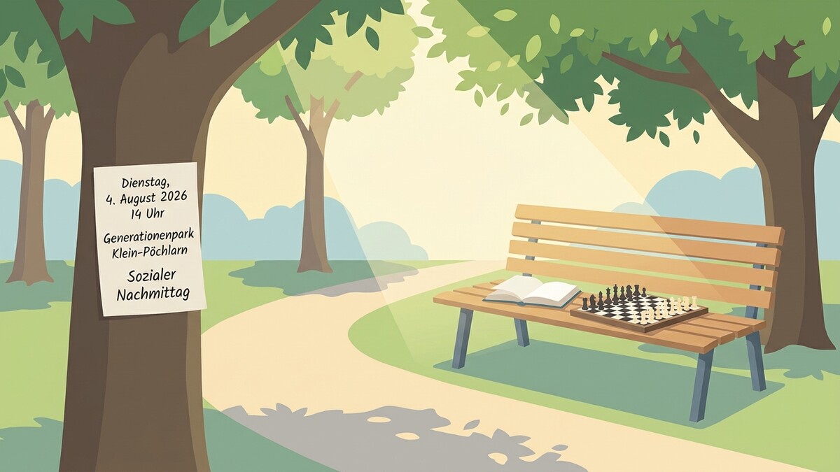 Generationenpark Klein-Pöchlarn: Einladung zum sozialen Nachmittag am 4. August 2026.