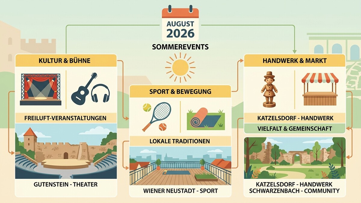 Sommerevents August 2026: Kultur, Sport, Handwerk in Gutenstein, Wiener Neustadt und Katzelsdorf