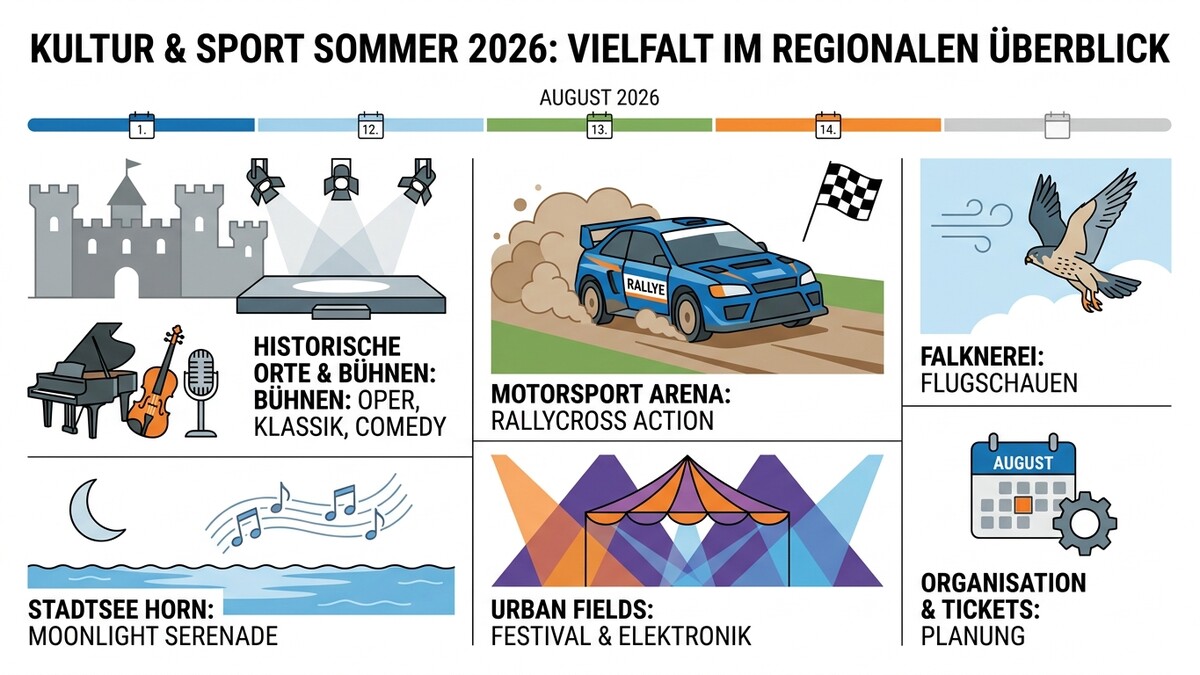 Kultur & Sport Sommer 2026: Vielfalt im regionalen Überblick mit Rallycross, Falknerei und Konzerten
