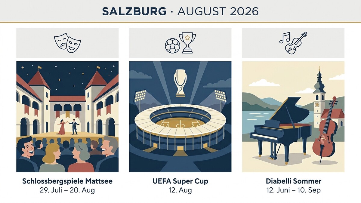 Salzburg August 2026: Schlossbergspiele, UEFA Super Cup, Diabelli Sommer.
