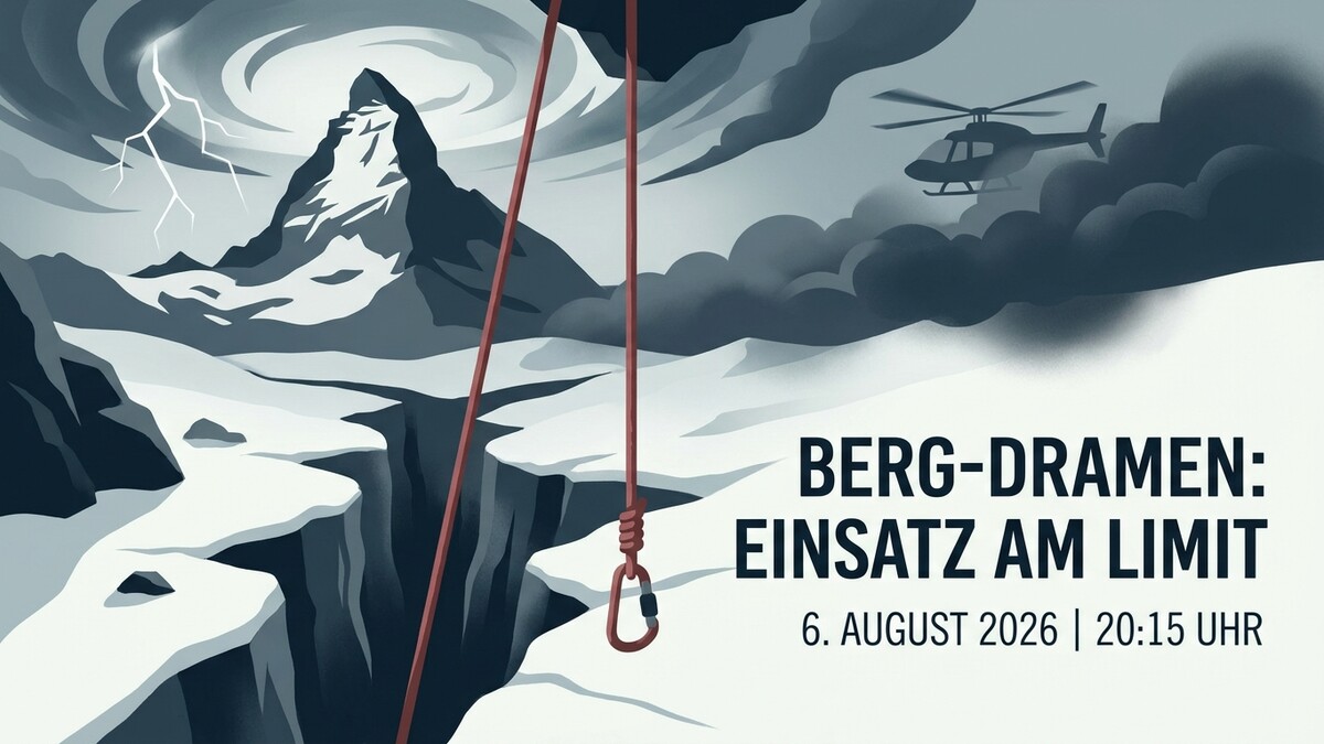 Berg-Dramen: Einsatz am Limit mit Bergkulisse und Helikopter