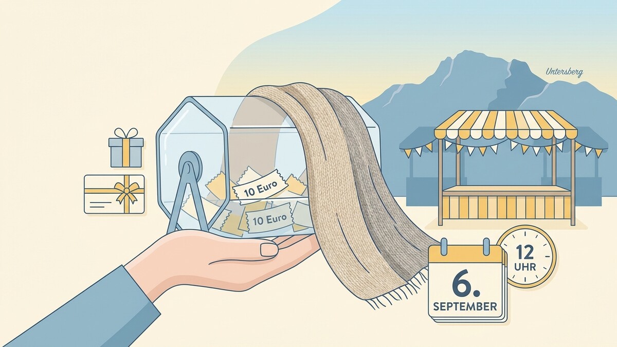 Verlosung mit Gutscheinen und Geschenken am 6. September um 12 Uhr vor dem Untersberg