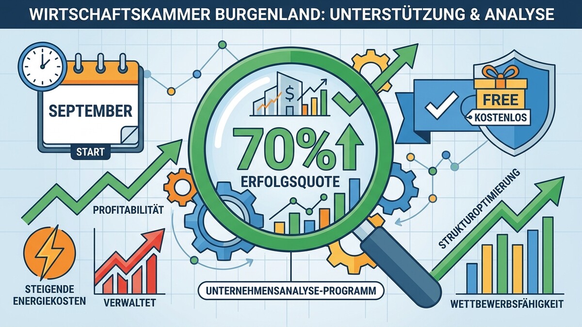 Wirtschaftskammer Burgenland: 70% Erfolgsquote durch Unternehmensanalyse-Programm