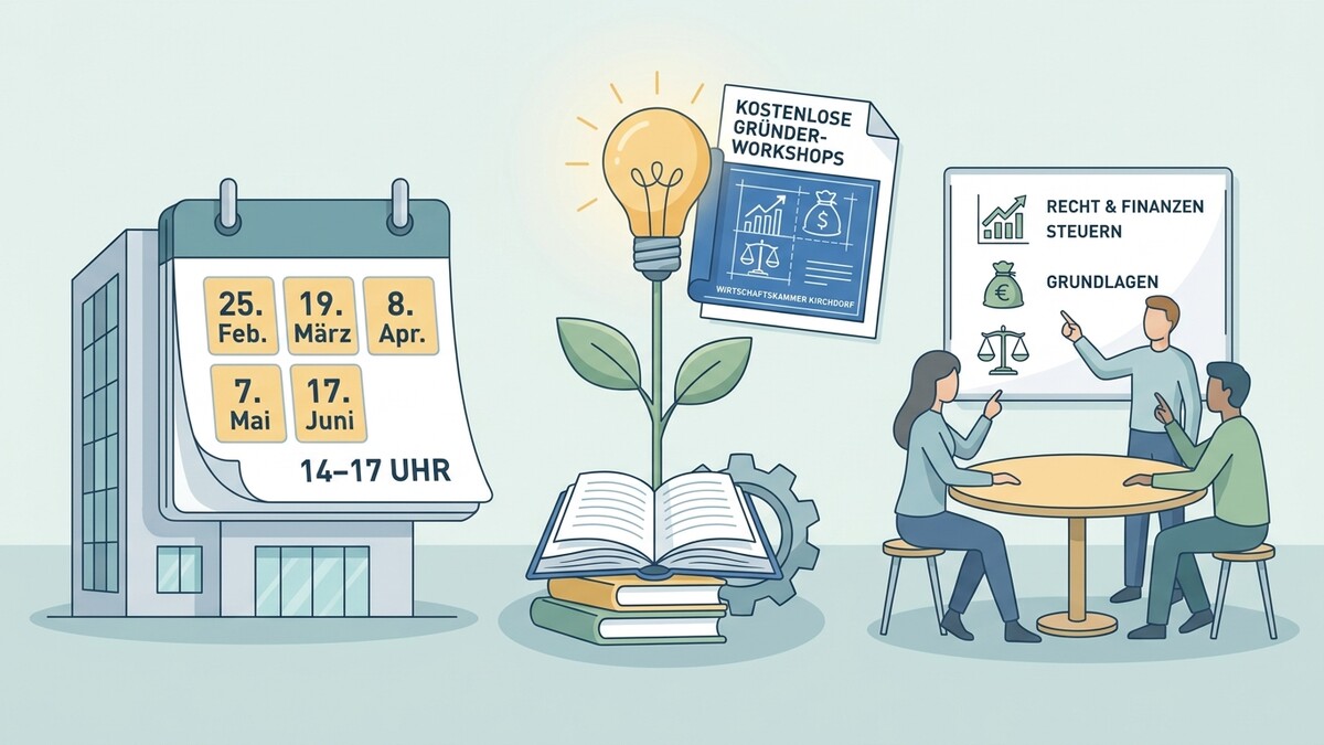 Gründer-Workshops der WKO Kirchdorf mit Kalender und Vortragenden