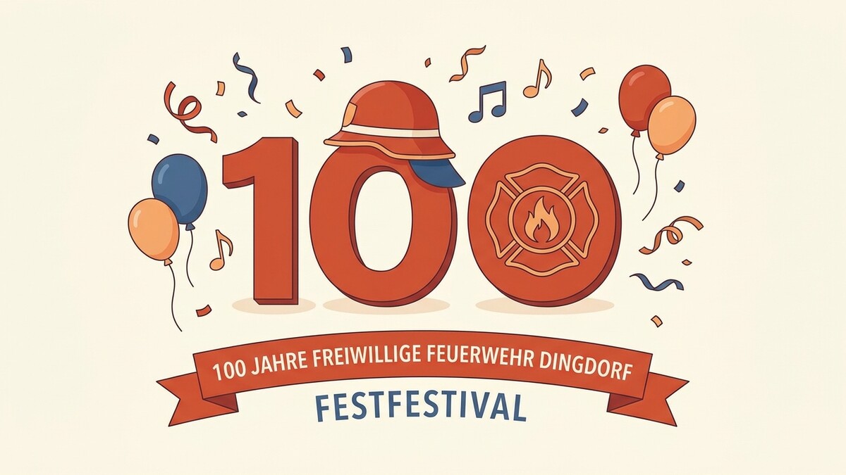 100 Jahre Freiwillige Feuerwehr Dingdorf Festfestival mit Ballons und Konfetti