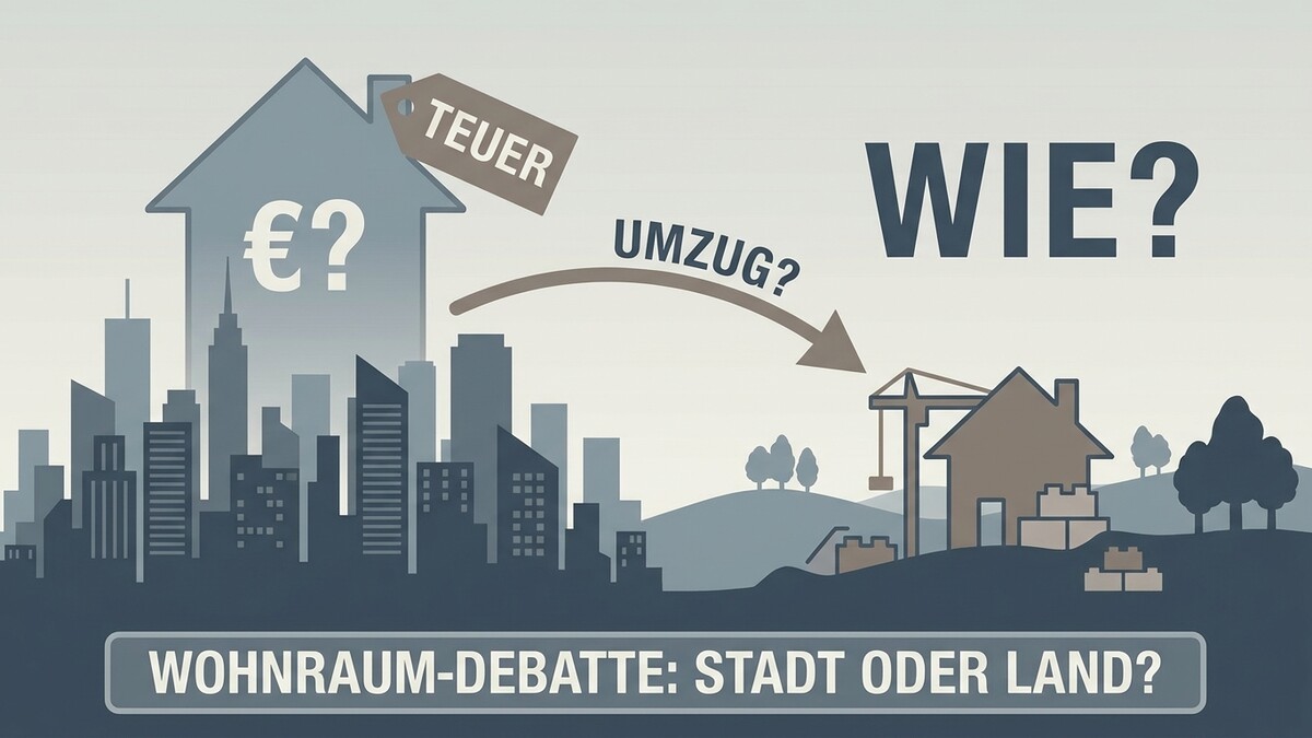Wohnraum-Debatte: Haus mit €? und Steuer in Stadt vs. Hausbau am Land mit Kran
