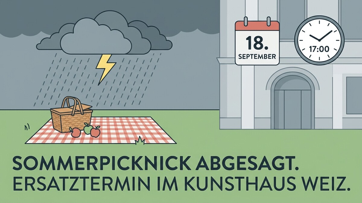 Sommerpicknick abgesagt, Ersatztermin im Kunsthaus Weiz.