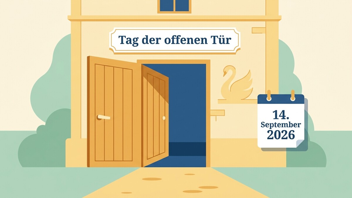 Tag der offenen Tür am 14. September 2026 mit Schwan und Kalender