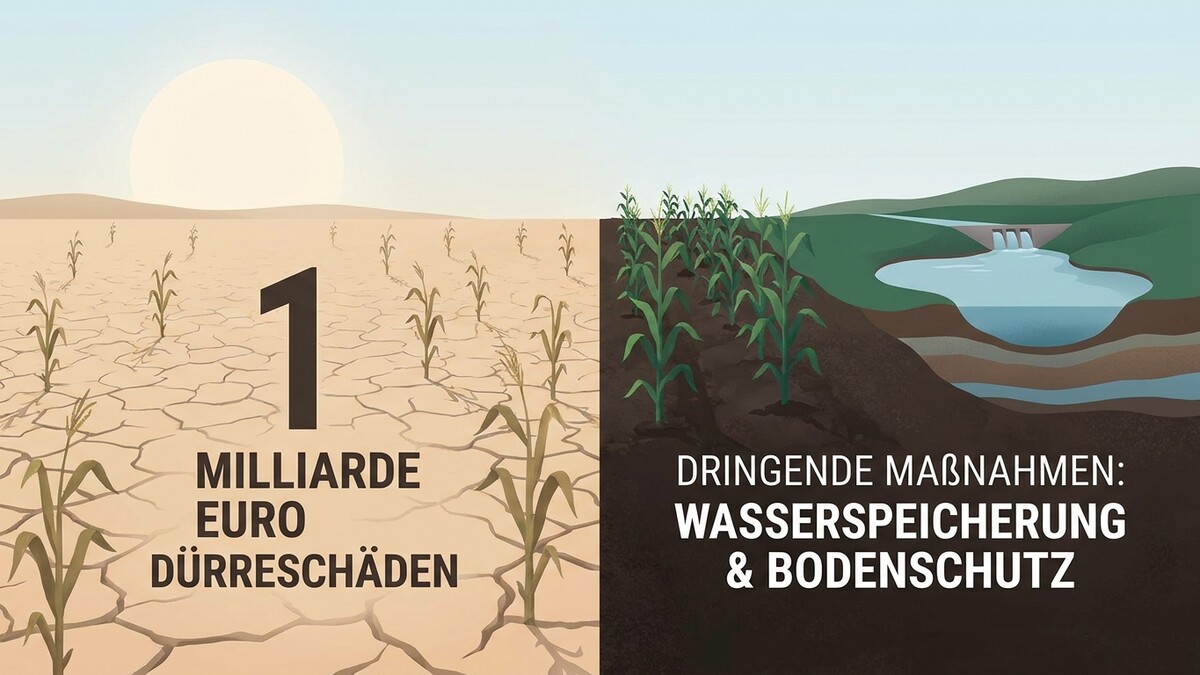 Dürreschäden von 1 Milliarde Euro vs. Wasserspeicherung & Bodenschutz