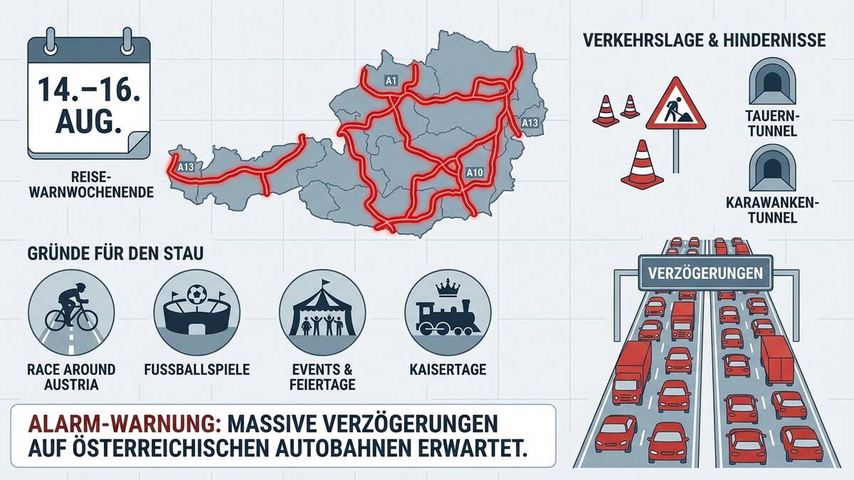 Reisewarnung für Österreich: Stau auf Autobahnen wegen Veranstaltungen und Reisezeit