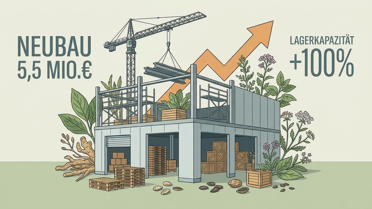 Neubau 5,5 Mio. € mit Lagerkapazität +100% und Kran