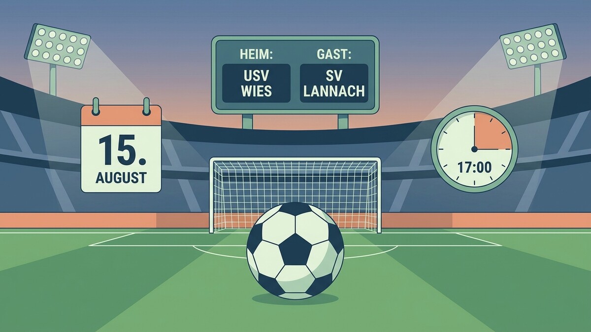 Fußballspiel USV Wies gegen SV Lannach am 15. August um 17:00 Uhr im Stadion