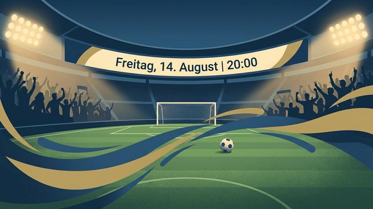 Fußballspiel: Freitag, 14. August | 20:00 Uhr im Stadion mit jubelnden Fans