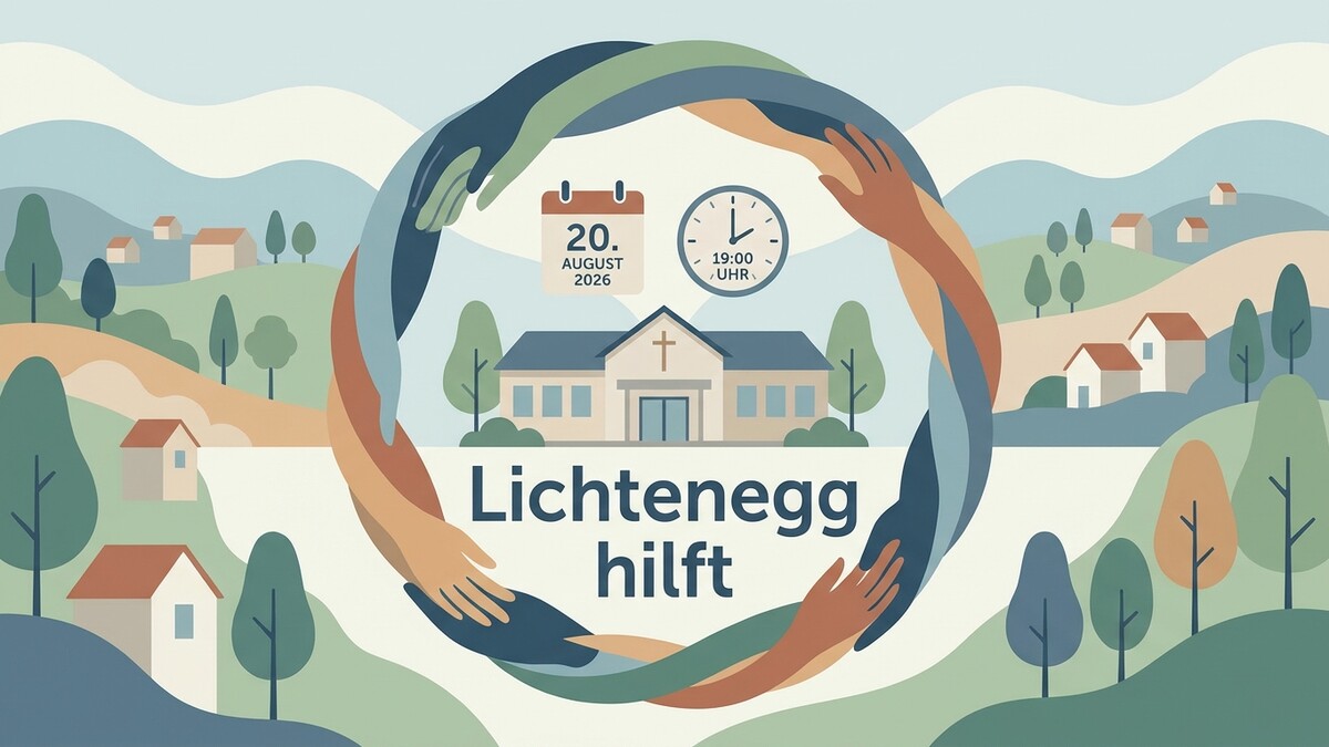 Lichtenegg hilft: Kirche, Kalender 20. August 2026, Uhrzeit 19:00, Hände im Kreis