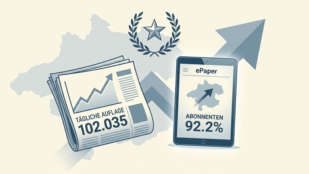 Zeitung mit Auflage 102.035 und Tablet mit 92,2 % Abonnentenwachstum