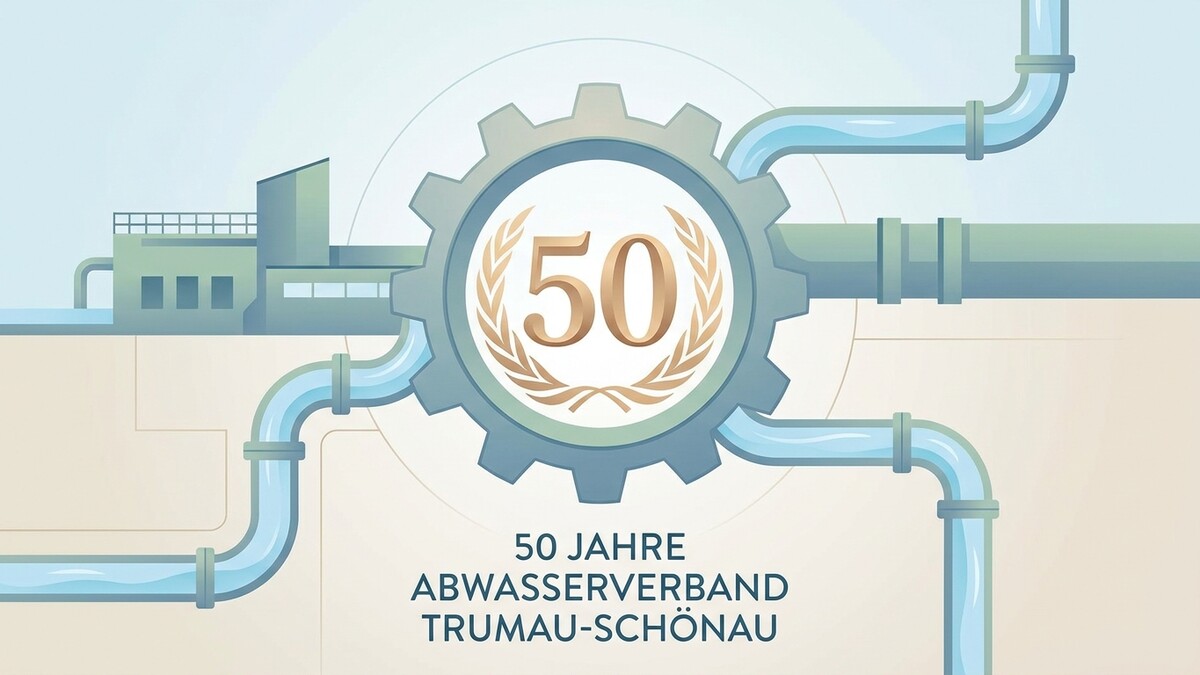 50 Jahre Abwasserverband Trumau-Schönau mit Zahnrad und Rohrsystem