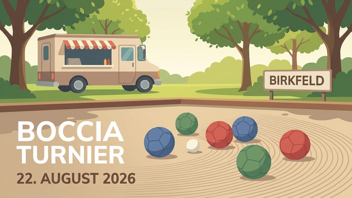Boccia Turnier in Birkfeld mit Foodtruck und Spielbällen am 22. August 2026