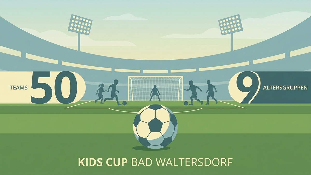 Kids Cup Bad Waltersdorf: 50 Teams, 9 Altersgruppen, Fußballstadion mit Kindern