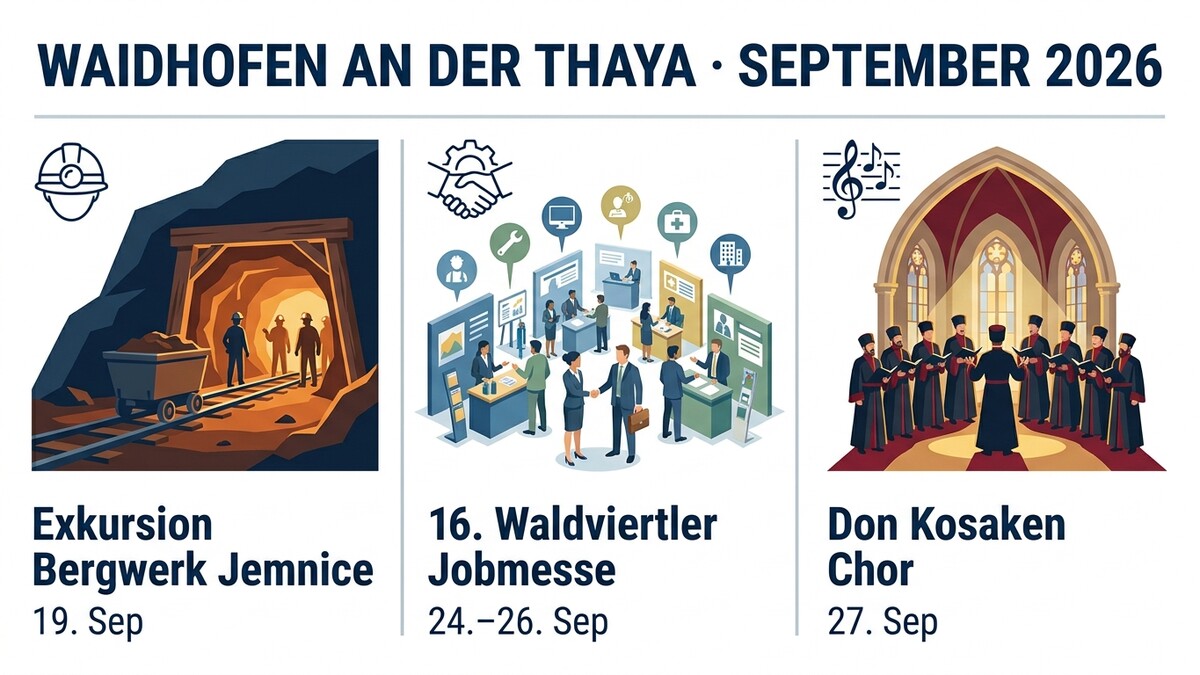 Waidhofen an der Thaya September 2026: Bergwerk, Jobmesse und Don Kosaken Chor
