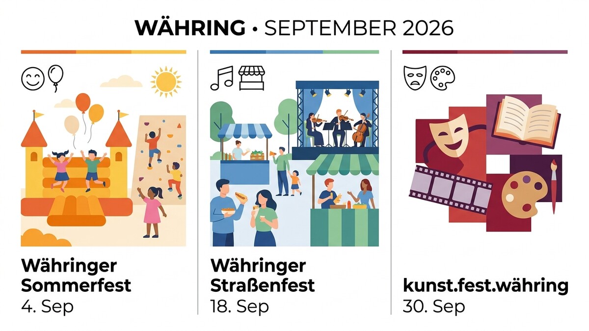 Währing: Veranstaltungen im September 2026, Sommerfest, Straßenfest, Kunstfest