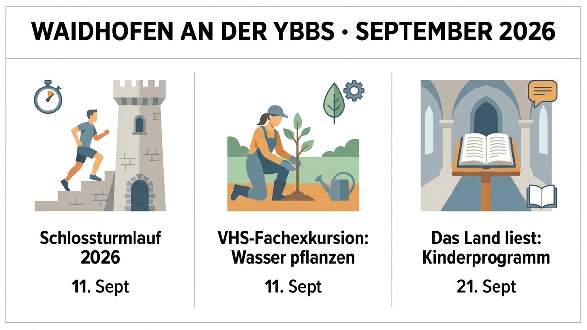 Waidhofen an der Ybbs: Schlosshllauf, Wasser pflanzen und Kinderprogramm im September 2026
