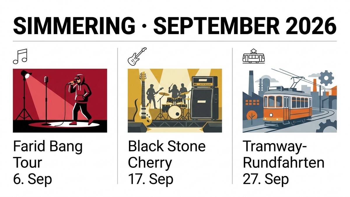 Simmering September 2026: Farid Bang Tour, Black Stone Cherry und Tramway-Rundfahrten