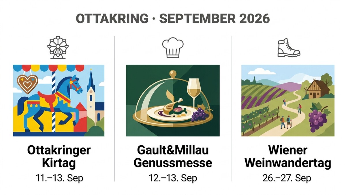 Ottakring September 2026: Kirtag, Genussmesse und Weinwandertag in Wien