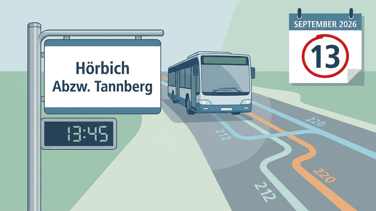 Busfahrplan Hörbich Abzw. Tannberg 13. September 2026 13:45 Uhr