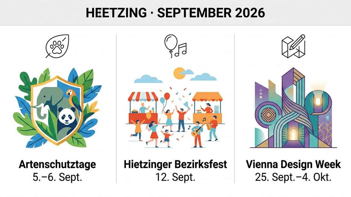 Arten-, Bezirksfest und Design Week in Hietzing, Wien im September 2026.