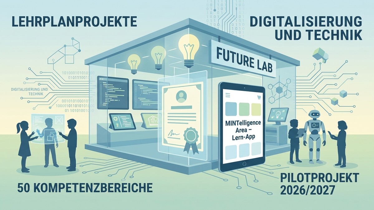 Lehrplanprojekte Digitalisierung und Technik: Kinder und Roboter im Future Lab mit Lern-App