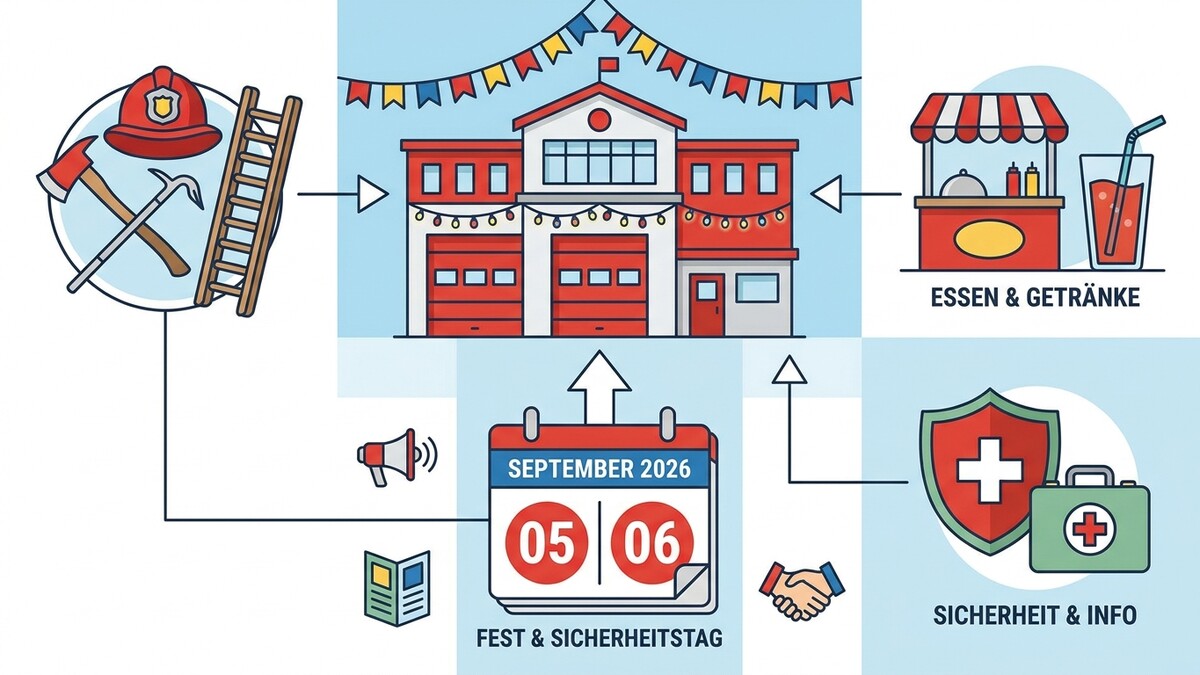 Fest & Sicherheitstag am 05. & 06. September 2026 mit Feuerwehrhaus, Essen & Trinken sowie Sicherheit & Info